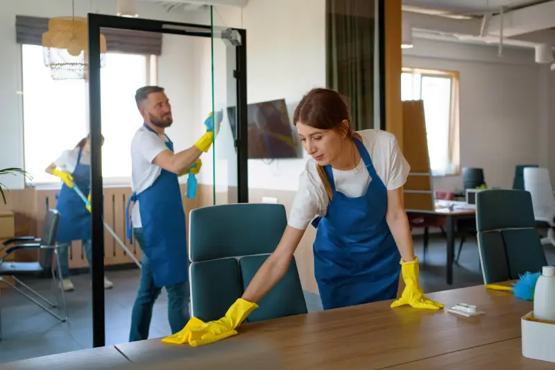 professional cleaning service people working together office 5
