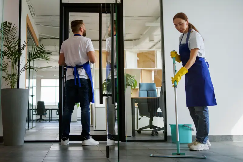 professional cleaning service people working together office 6