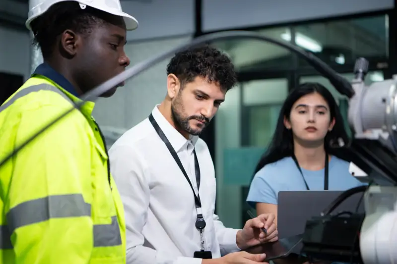 technicians are introducing industrial hand robots 2025 01 10 04 01 38 utc