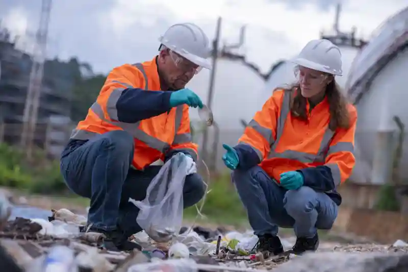 environmental scientists or workers wearing safet 2025 03 18 14 07 29 utc